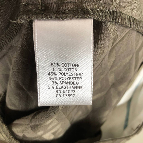 Banana Republic Pants Brown Martin Fit Geo Print Stretch Versatile Size 12 - Picture 8 of 16